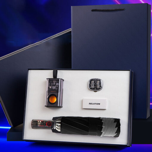 3pcs Mecha Series Gift Set Speaker Wireless Earbuds Umbrella Creative Gift