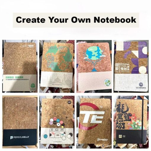 Recycled Hard Cover Custom Logo A5 Cork Planner Diary Journal Notebook