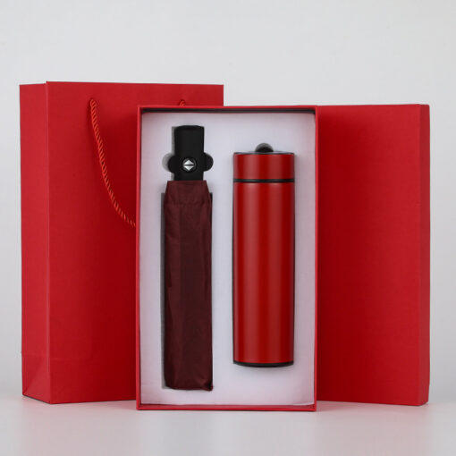 2-pcs custom logo thermos cup automatic umbrella  business gift set - Image 3