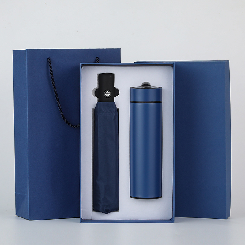 2-pcs custom logo thermos cup automatic umbrella  business gift set - Image 4