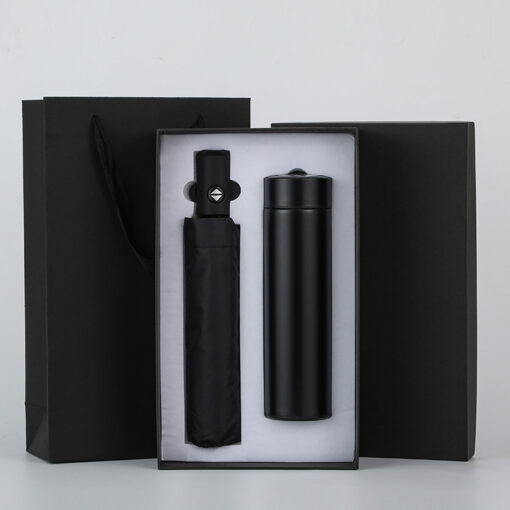 2-pcs custom logo thermos cup automatic umbrella  business gift set - Image 2