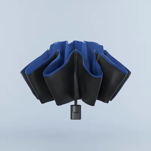 Business gift reverse black-coated sunshade umbrella, 3-fold portable umbrella - Image 4