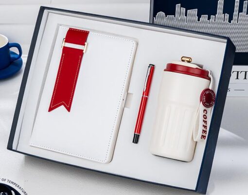 3pcs gift set,Customized logo A5notebook, thermos cup,pen for giving away - Image 5