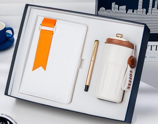 3pcs gift set,Customized logo A5notebook, thermos cup,pen for giving away - Image 4