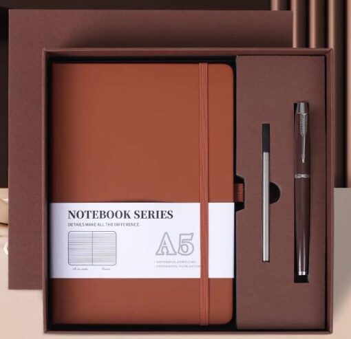 Personalized Logo Notebook Customized Cover Diary Set for Business Office  A5Notebooks Gift Set Wholesale - Image 3
