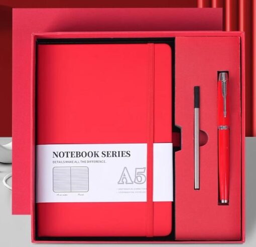 Personalized Logo Notebook Customized Cover Diary Set for Business Office  A5Notebooks Gift Set Wholesale - Image 10