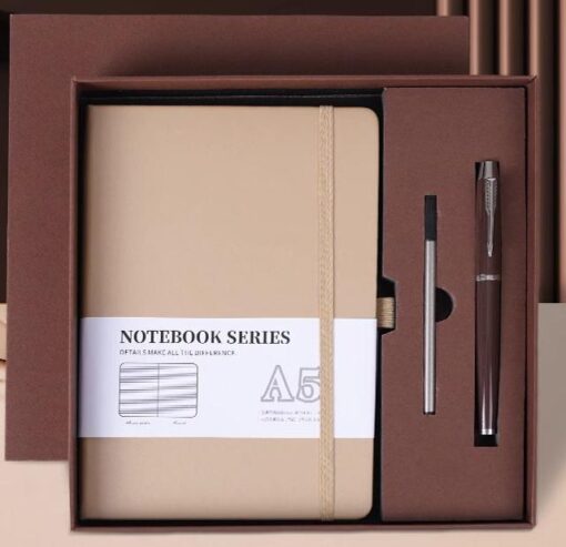 Personalized Logo Notebook Customized Cover Diary Set for Business Office  A5Notebooks Gift Set Wholesale - Image 7