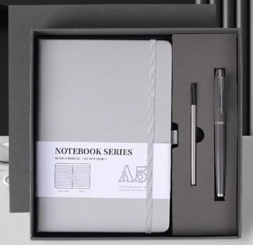 Personalized Logo Notebook Customized Cover Diary Set for Business Office  A5Notebooks Gift Set Wholesale - Image 5