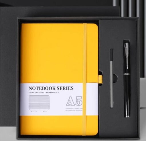 Personalized Logo Notebook Customized Cover Diary Set for Business Office  A5Notebooks Gift Set Wholesale - Image 8