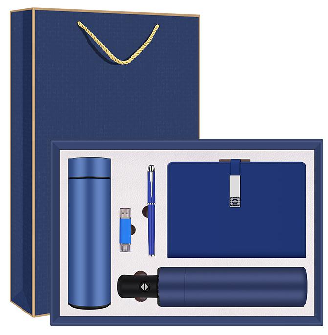 4-pcs custom logo thermos cup umbrella notebook pen  business gift set - Image 3