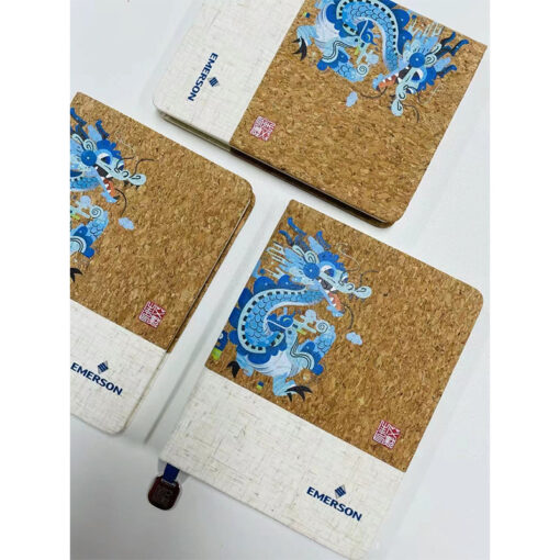 Recycled  Custom Logo A5 Cork cotton linen Planner Diary Journal Notebook - Image 2